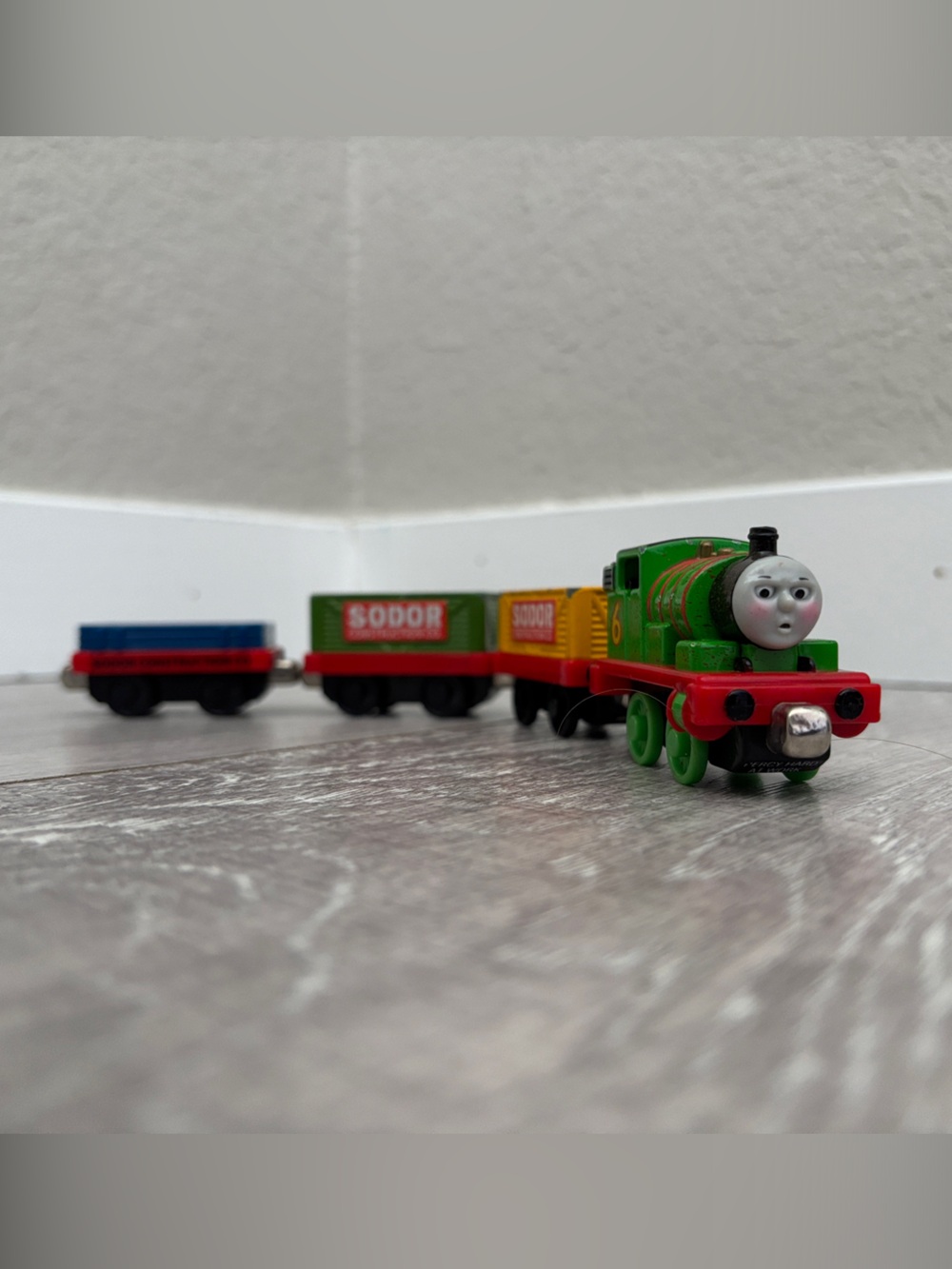 Diecast Percy Hard at Work with Original Tenders - Thomas & Friends